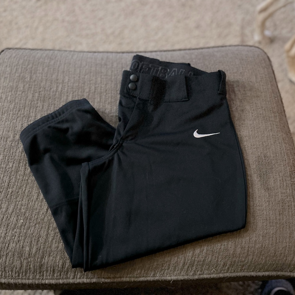 Women’s black softball pants size Medium, Nike, hardly worn!